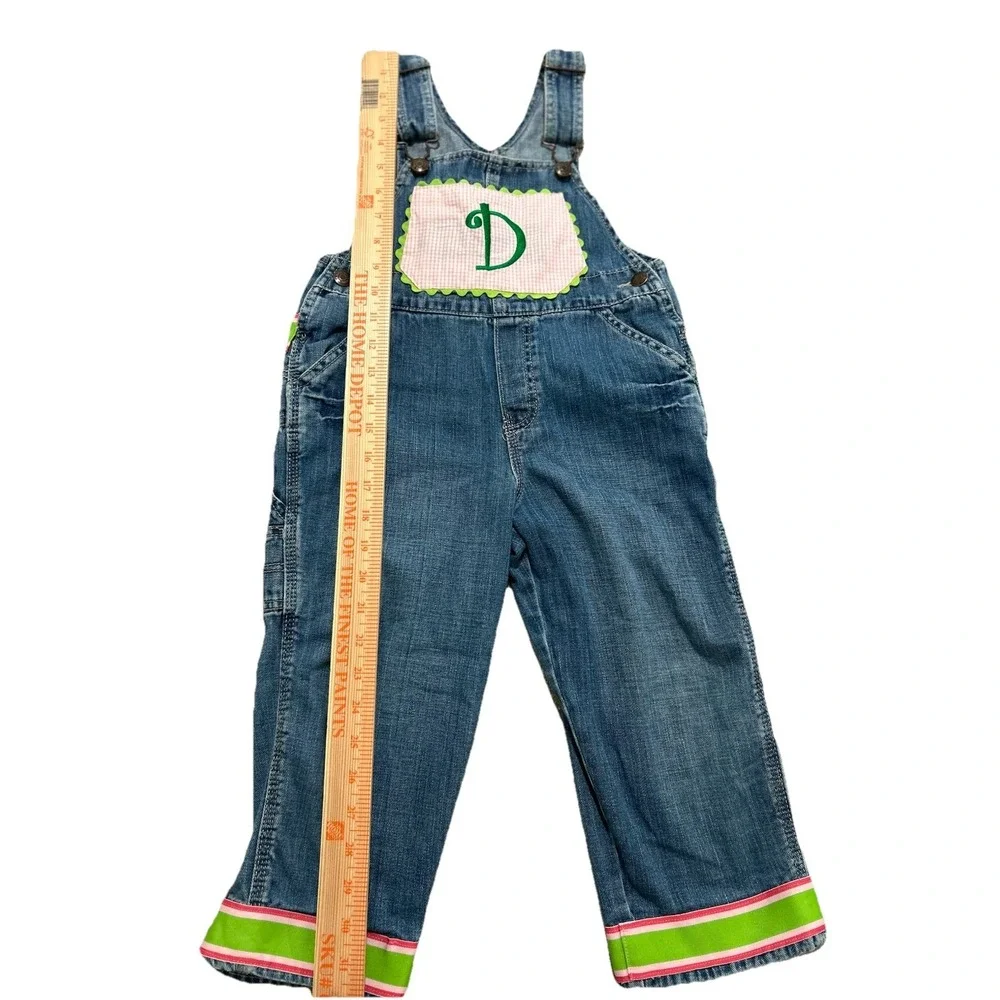 Oshkosh Bgosh Embellished Overalls 4T Girl Monogram D